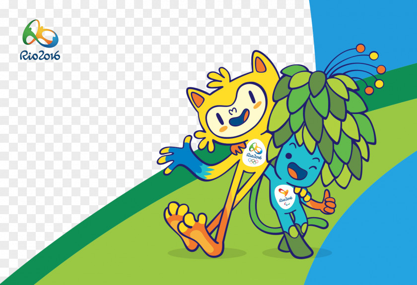 Rio Mascot Background 2016 Summer Olympics Paralympics De Janeiro Vinicius And Tom PNG