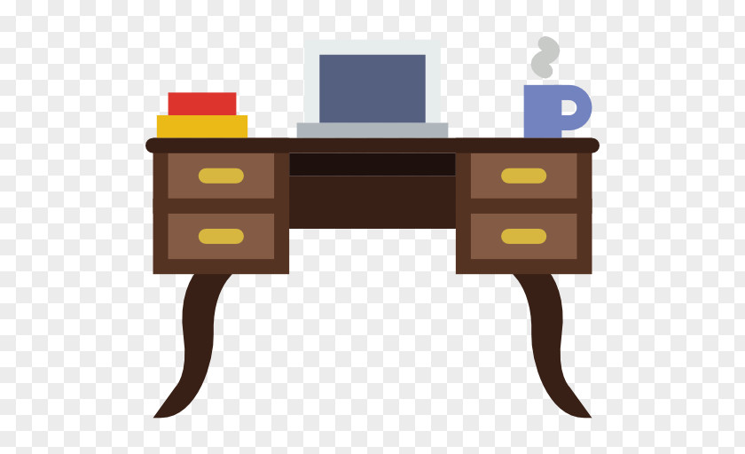 Tablet PC On The Desk Table Icon PNG