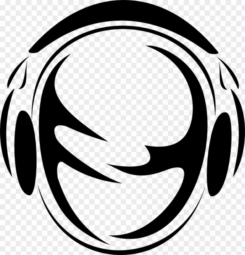 Vector Headphones Logo Disc Jockey Clip Art PNG