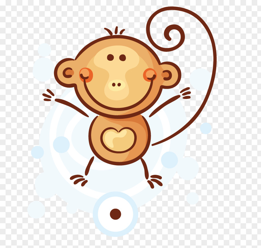 Animals Little Monkey Giraffe Animal Clip Art PNG