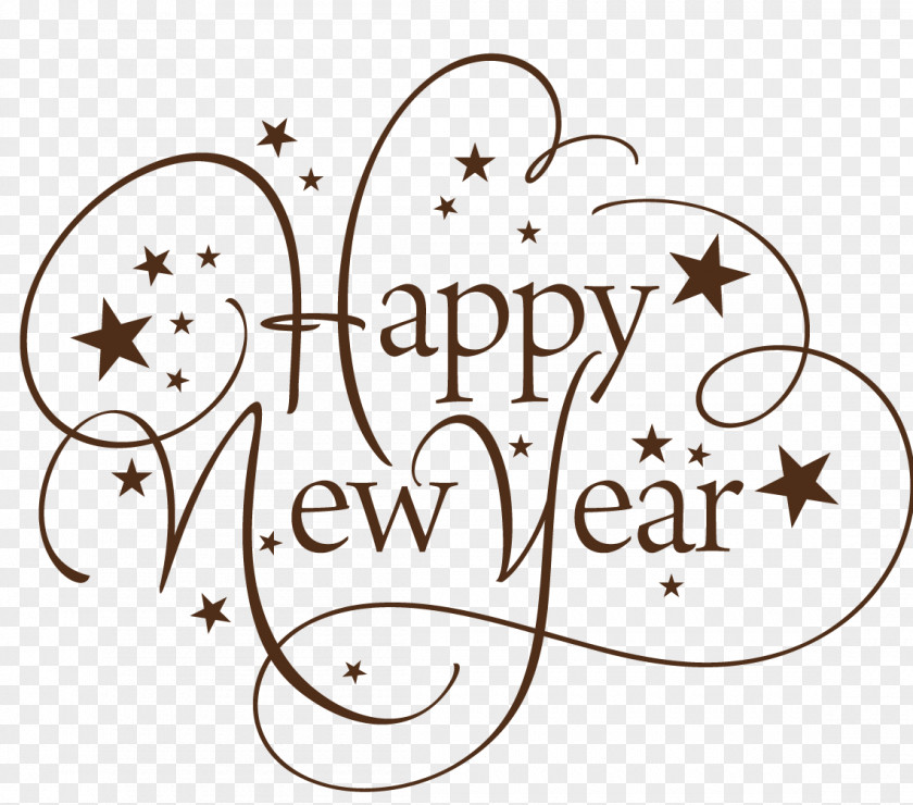 Happy New Year Thin Text PNG Text, happy new year text overlay art clipart PNG