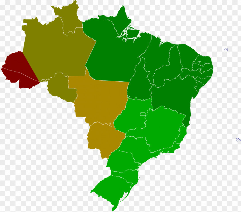 Brazil Regions Of Vector Map Royalty-free PNG