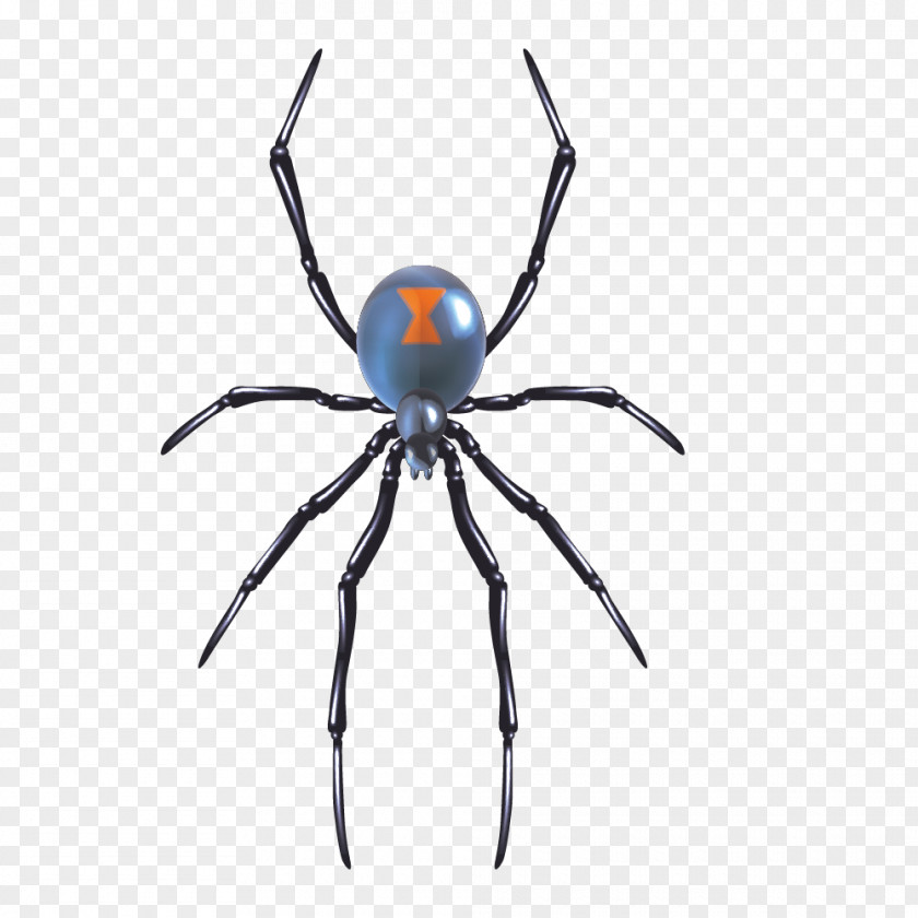 Vivid Blue Spider Royalty-free Euclidean Vector Illustration PNG