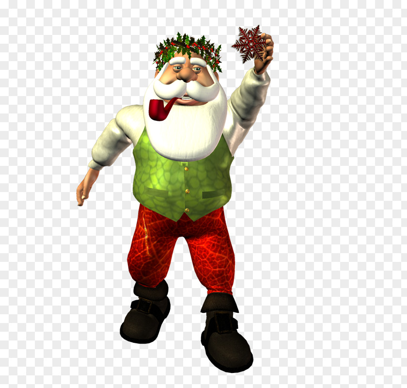 Claus Santa Christmas Ornament Mascot Figurine PNG