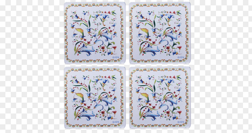 Glass Place Mats Embroidery Gien Material Pattern PNG