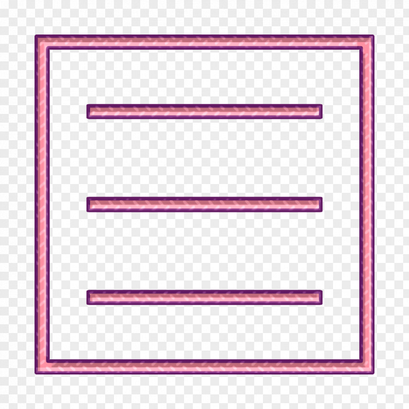 Rectangle Pink Essential Set Icon Menu PNG