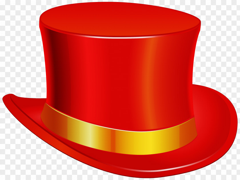 Red Costume Hat Accessory Yellow Cylinder PNG