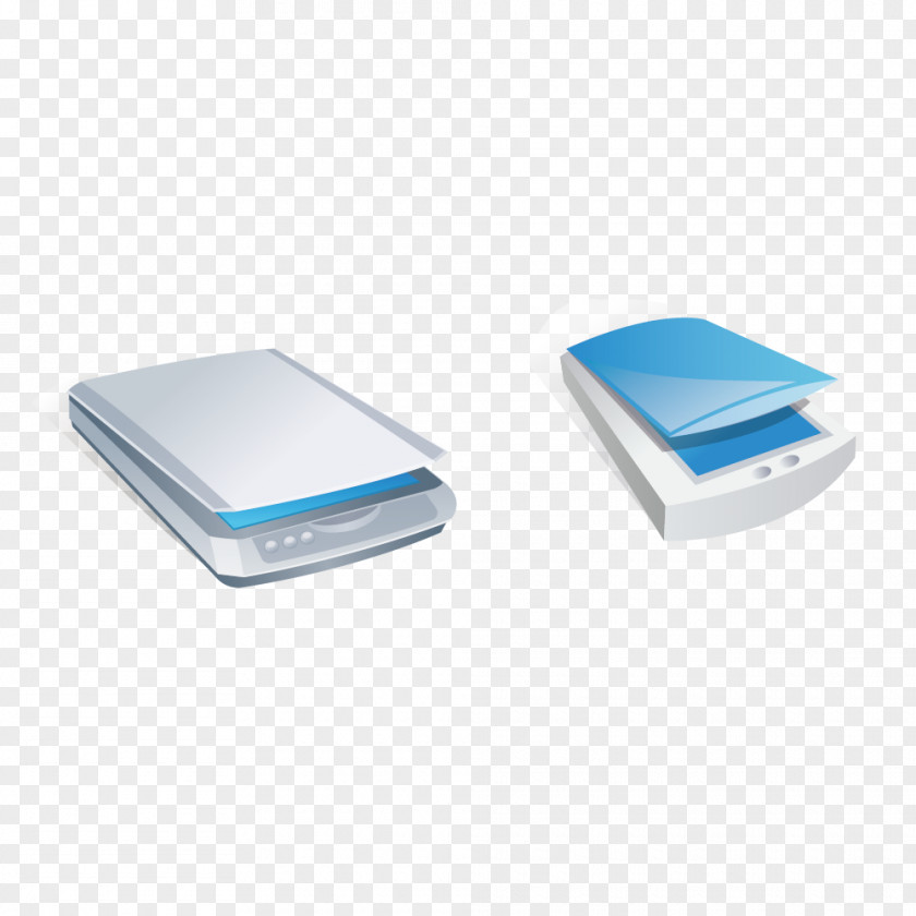 White Blue Scanner Material Electronics Multimedia PNG