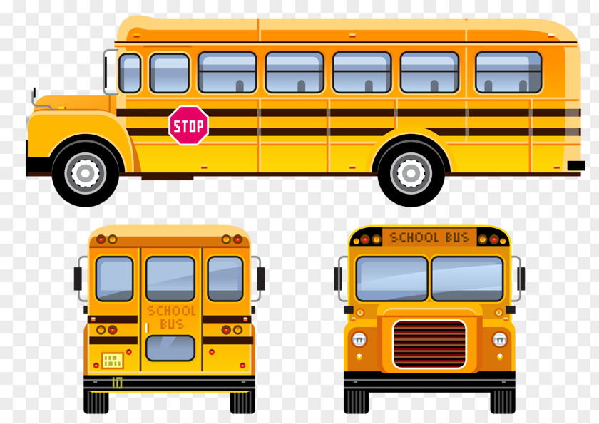 Yellow School Bus Student Clip Art PNG