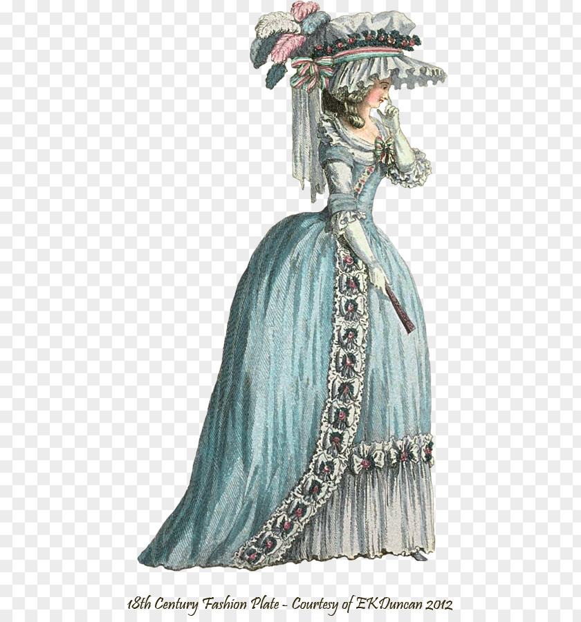 France 18th Century Fashion Plate 1780s 1700s PNG