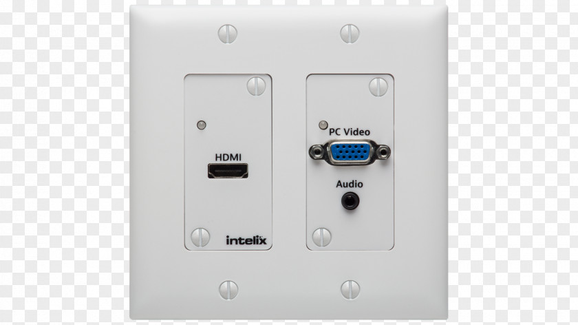 HDBaseT HDMI VGA Connector Wall Plate Kramer Electronics PNG