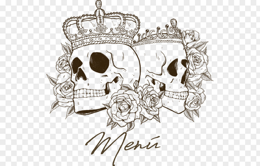 King Skull And Queen Cantina Visual Arts Sketch PNG