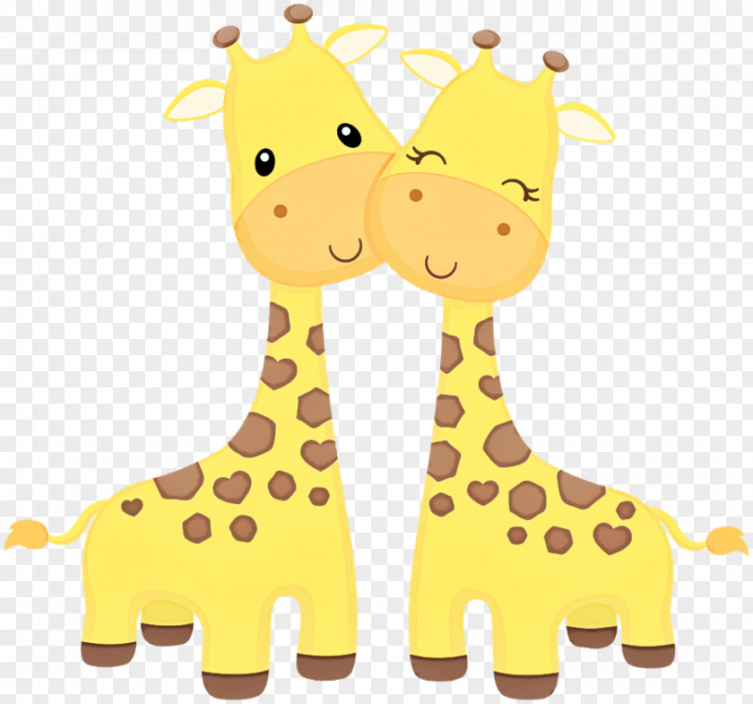 Wildlife Stuffed Toy Giraffe Giraffidae Yellow Animal Figure PNG