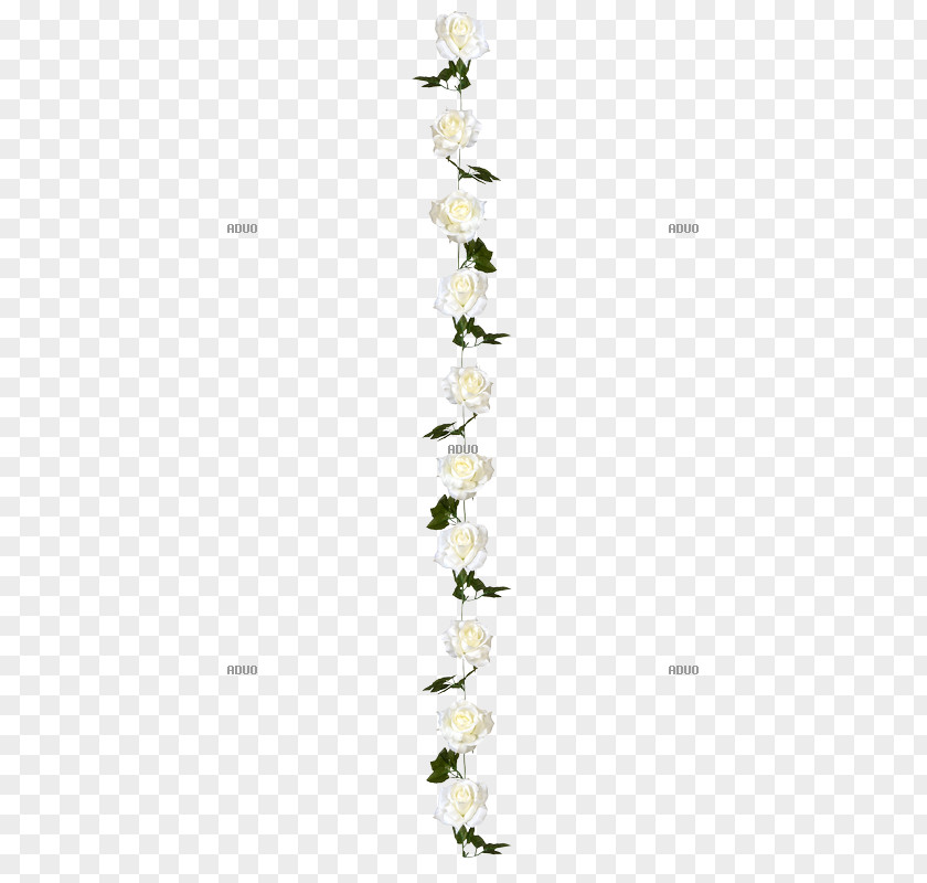 Flower White Cut Flowers Garland Green PNG