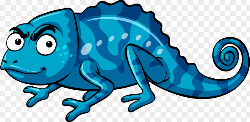 Angry Blue Lizard Stock Illustration Reptile PNG