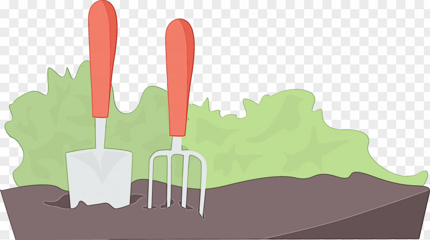 Animation Shovel Watercolor Garden PNG