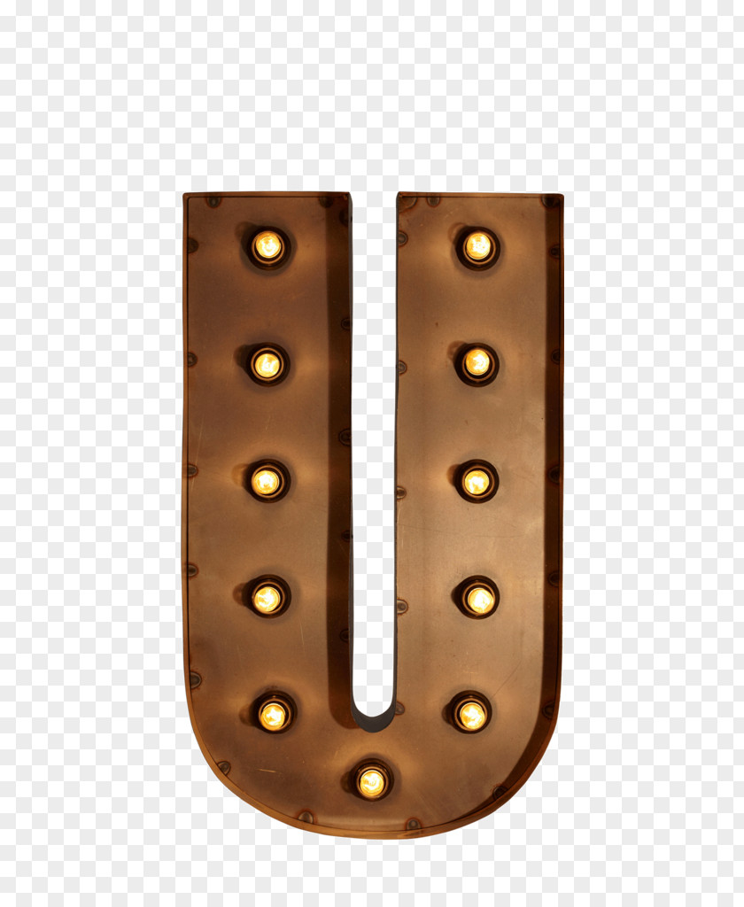 Lighting Letters Brass 01504 Copper Material PNG