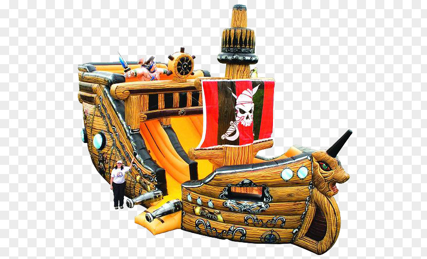 Ship Inflatable Bouncers Pirate Playground Slide PNG