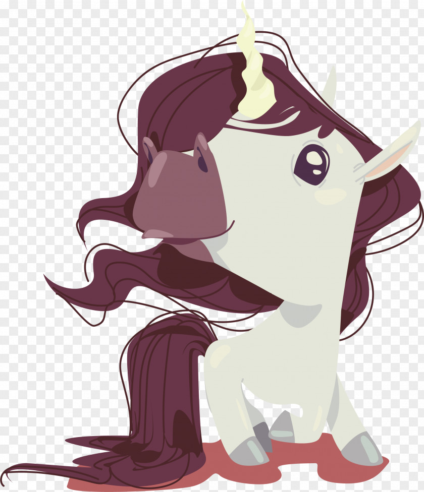 Unicorn With Flowing Hair Horse Euclidean Vector Download Infant PNG