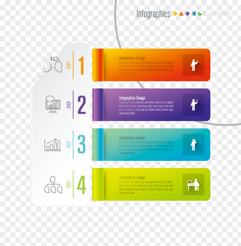 Beautiful 3D Infographics Design Vector Material Infographic Chart PNG