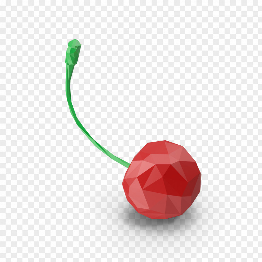 Cherry Spar Fruit Low Poly PNG