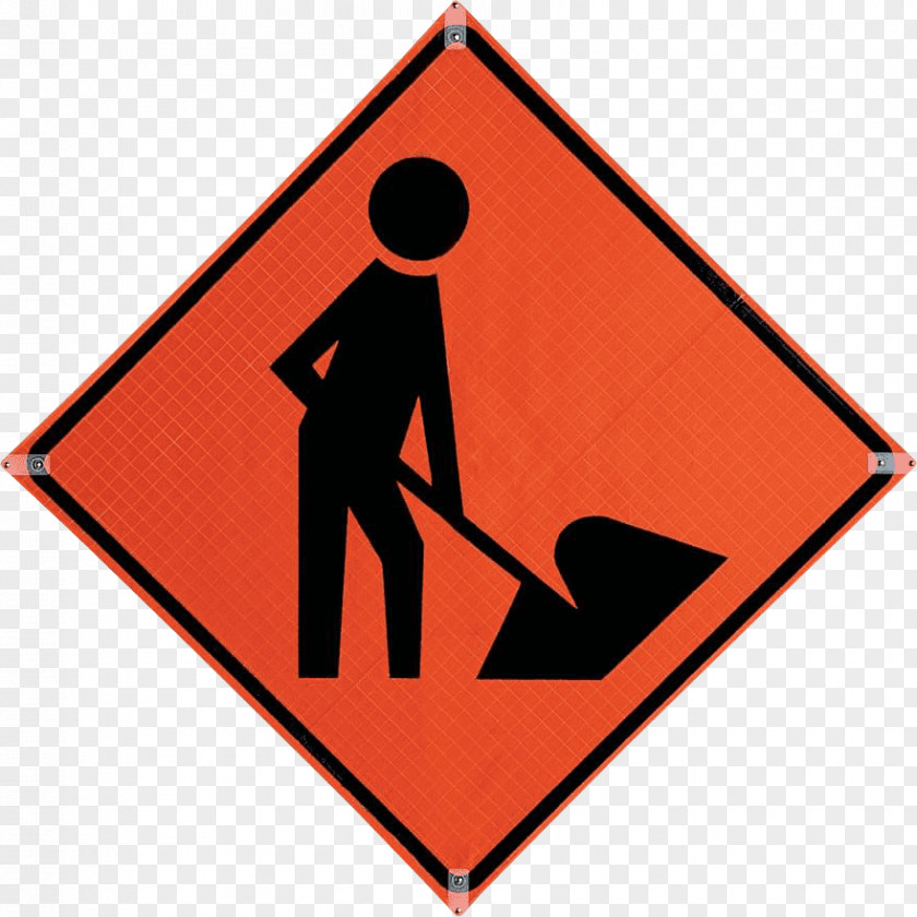Road Traffic Sign Construction Roadworks PNG