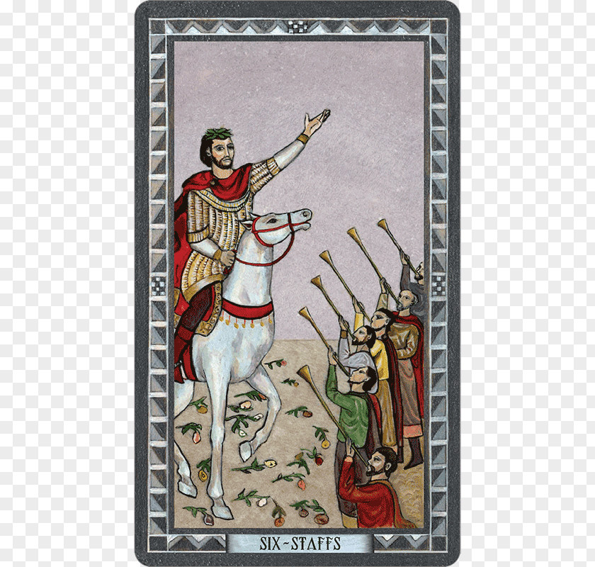 Byzantine Style The Tarot: Wisdom From An Ancient Empire Six Of Wands Suit Two Swords PNG
