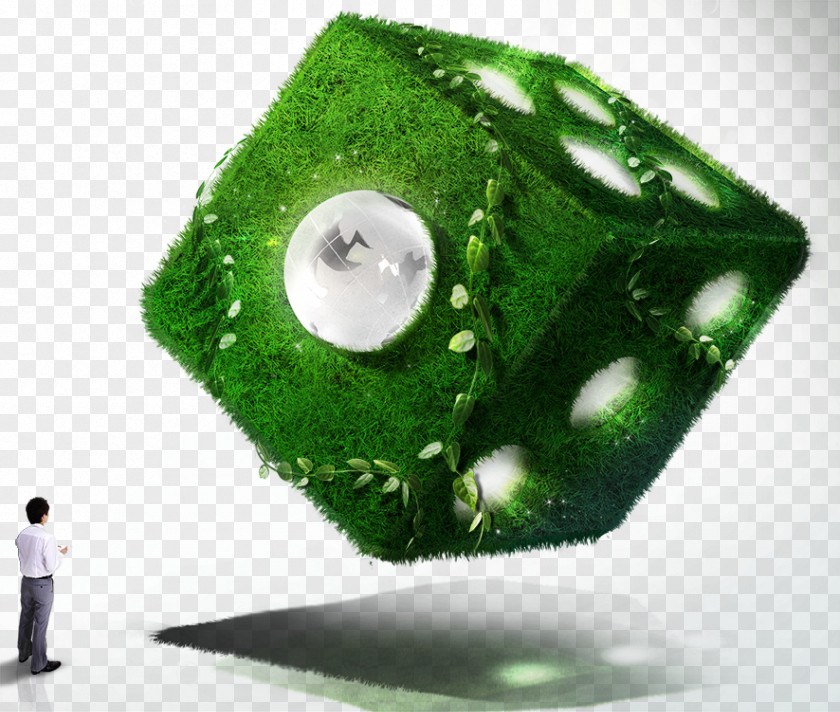 Green Dice Clip Art PNG