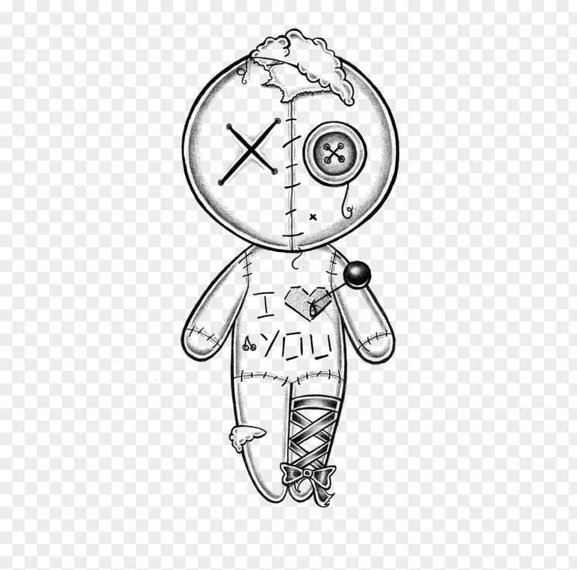 Hand Painted Doll Drawing Voodoo Sketch PNG
