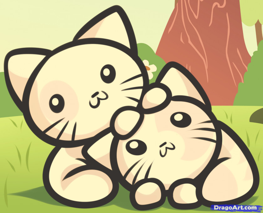 Drawings For Kids Kitten Cat Drawing Cuteness PNG