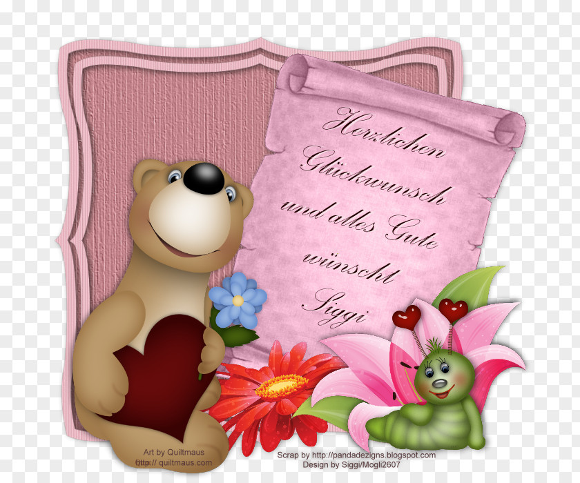 Flower Greeting & Note Cards Picture Frames Stuffed Animals Cuddly Toys Pink M PNG