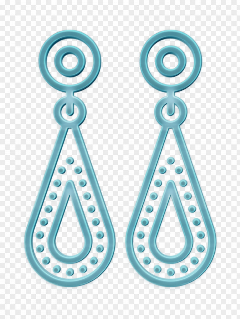 Jewel Icon Earrings Linear Detailed Clothes PNG