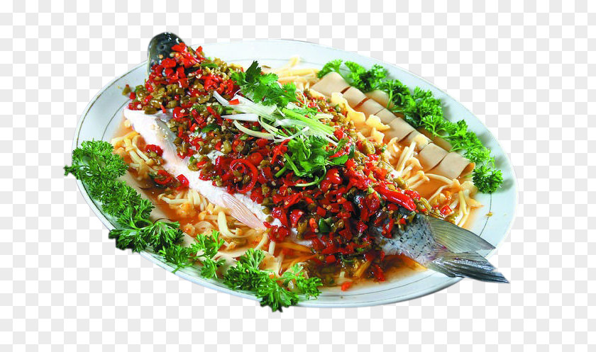 Lily Yuba Steamed Whole Fish Thai Cuisine Steaming PNG