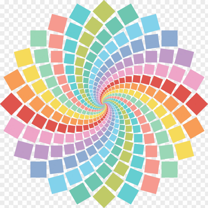 Vector Color Ring Wheel Abstract Art PNG