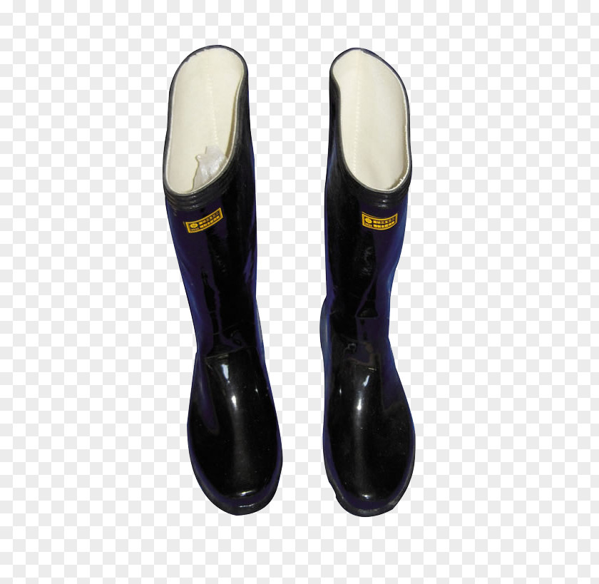 Black Rain Boots Riding Boot Shoe Wellington PNG