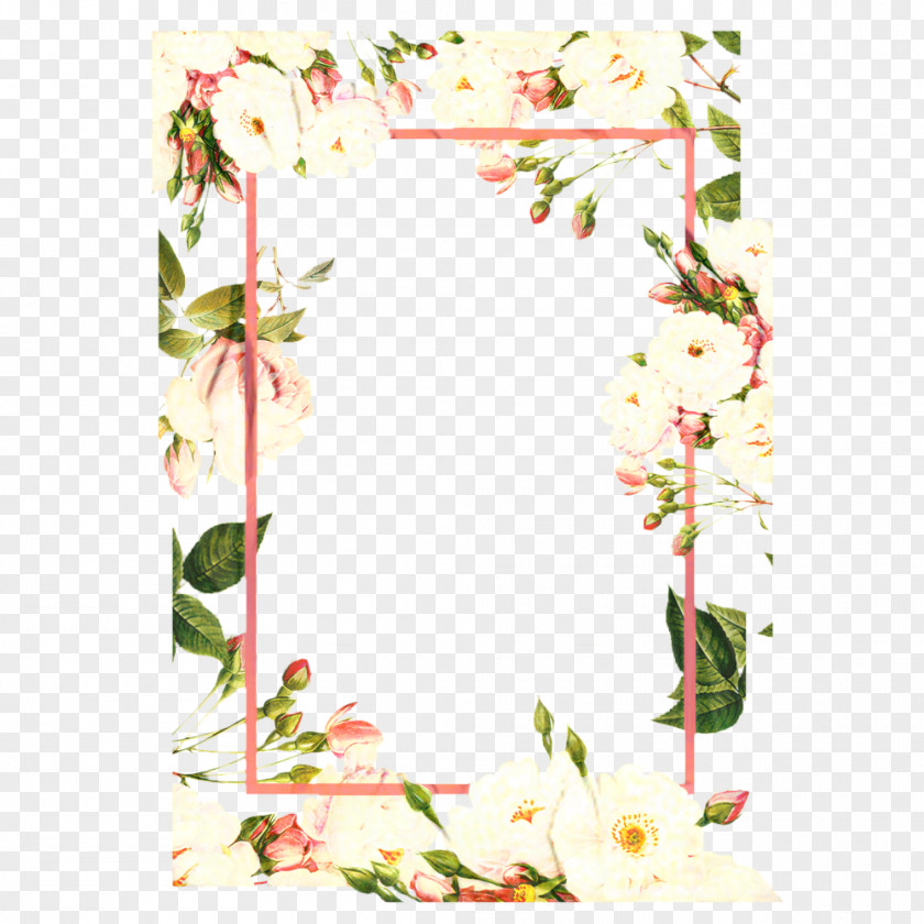 Picture Frame Interior Design Watercolor Floral PNG