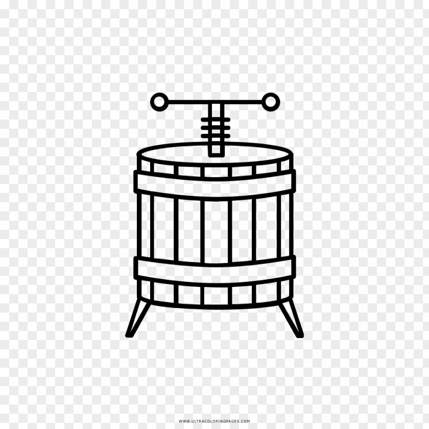 Bucket Coloring Book Line Art Drawing Barrel PNG