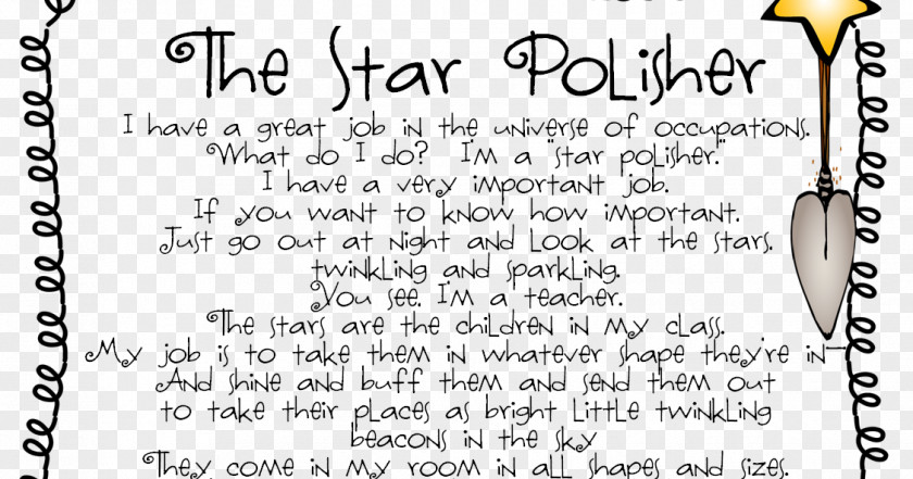 Star Poetry Paper Writing Teacher PNG