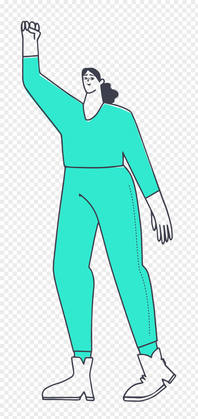 Girl Standing PNG