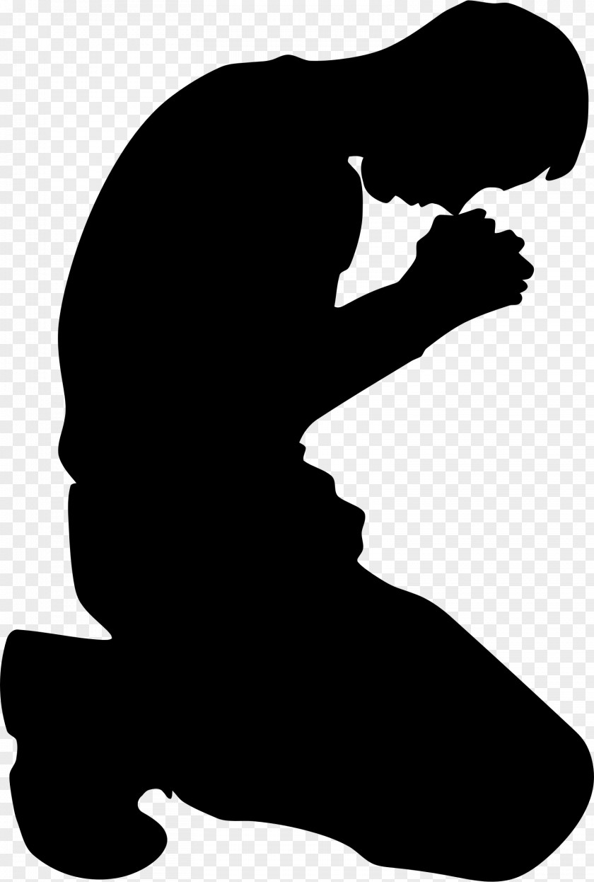 Prayer Praying Hands Kneeling Silhouette Clip Art PNG