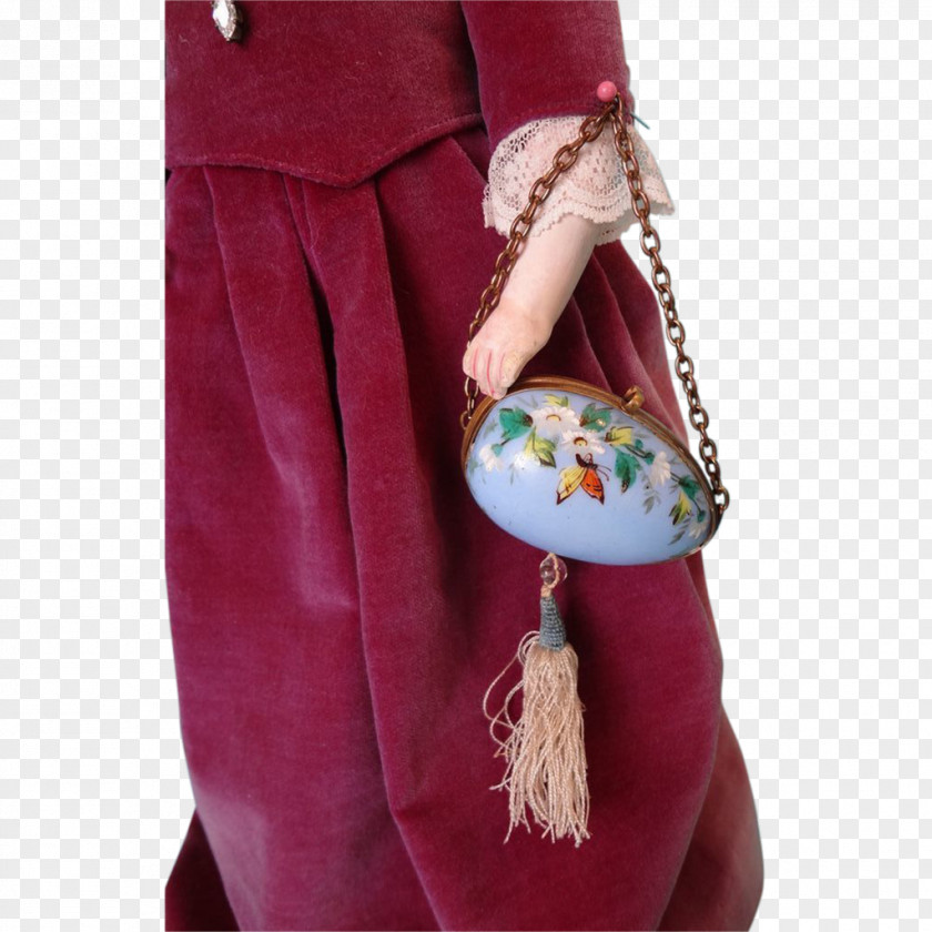 Hand-painted Easter Handbag Magenta PNG