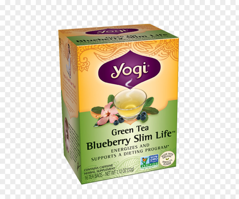 Blueberry Tea Green Kombucha Yogi Bag PNG