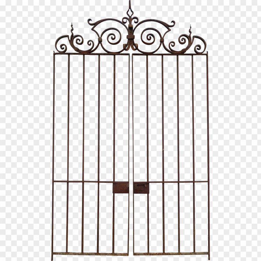 Column Gate Wrought Iron Garden Metal PNG