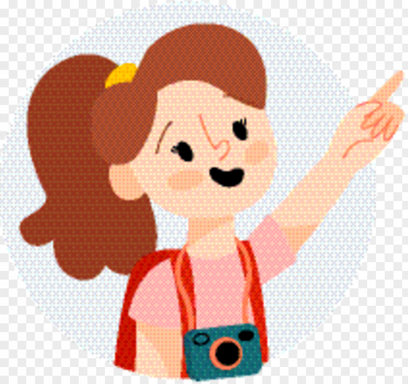 Gesture Thumb Girl Cartoon PNG