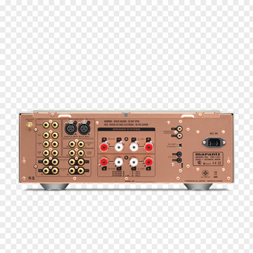 Golden Stereo 3 Audio Power Amplifier Marantz High Fidelity Amplificador PNG