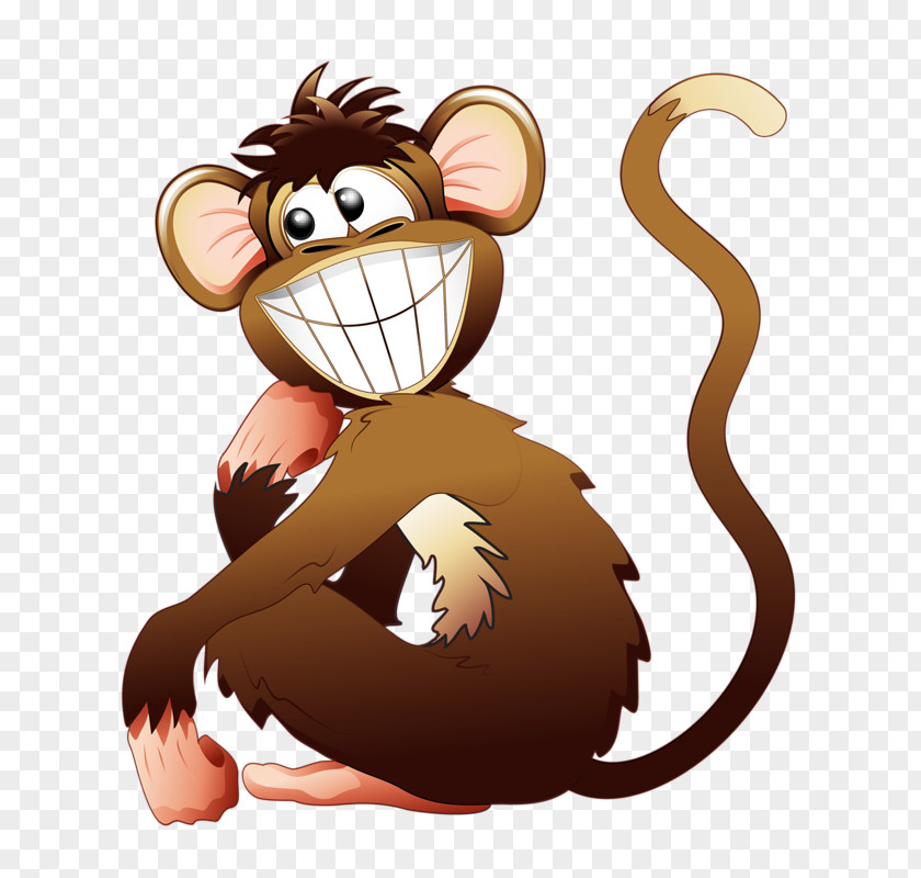 Happy Monkey Laughter Cartoon PNG