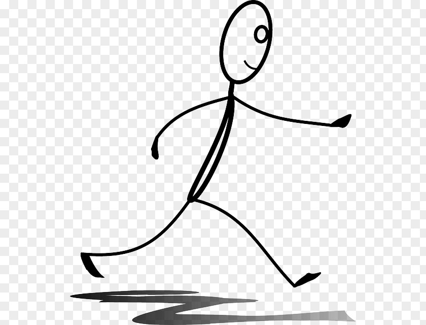 Jogging Thin, Fit, And Financially-Challenged Running Walking Stick Figure Clip Art PNG