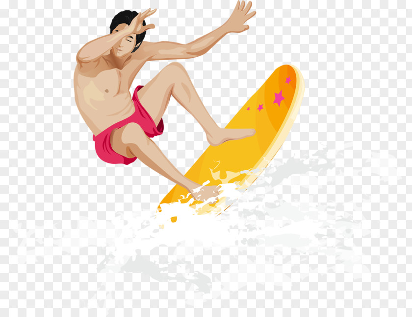 Man Surfing PNG