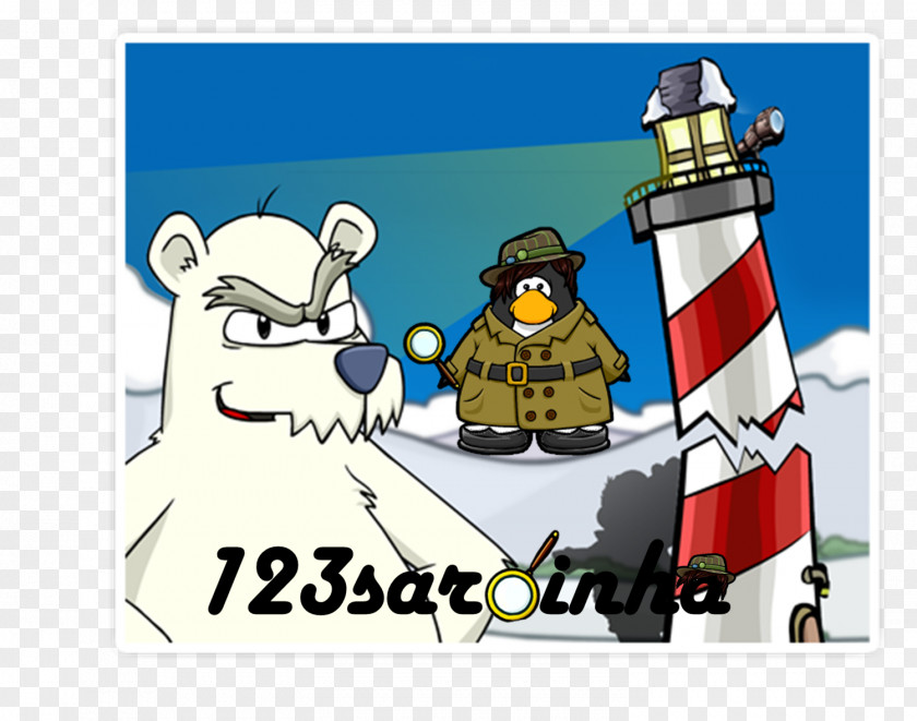 Penguin Club Volcano Snow PNG