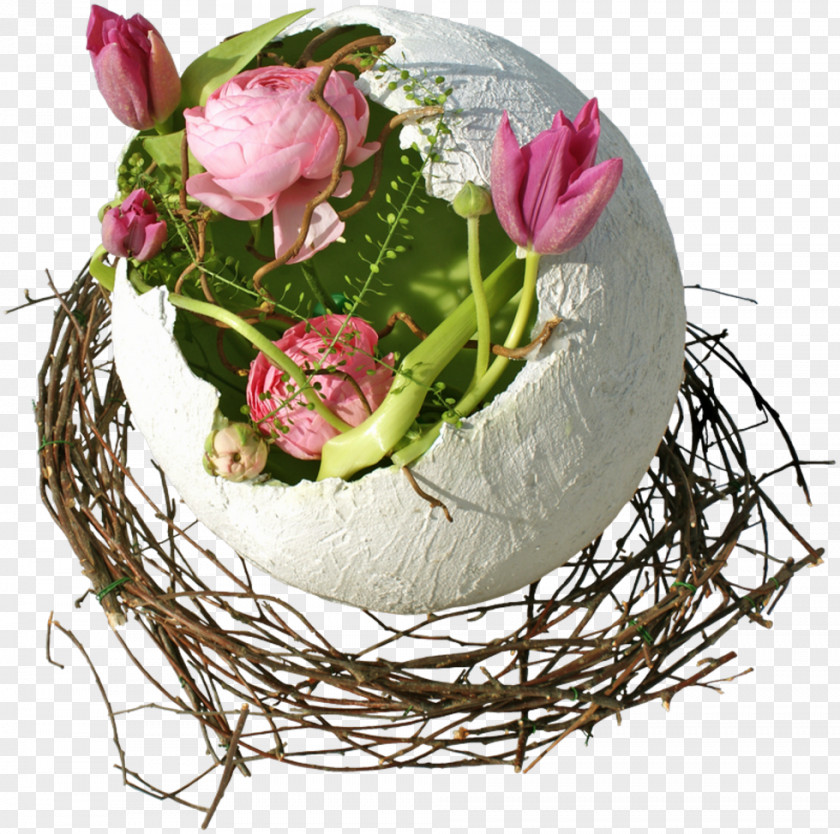 Easter Flowers Bunny Animation Egg PNG